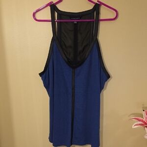 Rock & Republic Blue and Black Tank Top